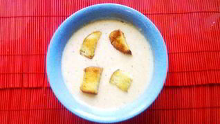 Рецепт Сырного супа с гренками