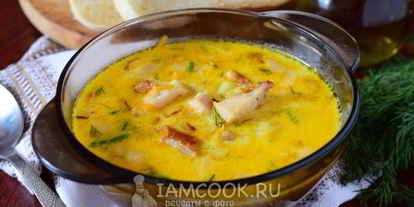 Шаг 10: сырного супа с копченой курицей