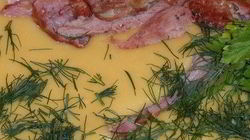 Рецепт Сырного супа с копчеными ребрами