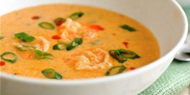 Рецепт сырного супа с креветками
