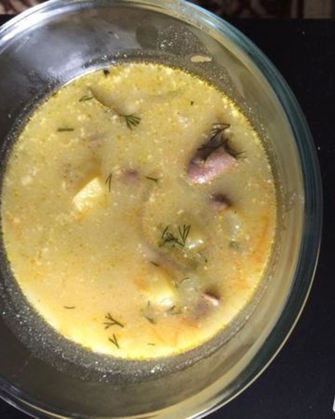 Рецепт сырного супа с куриными сердечками
