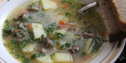 Шаг 4: сырного супа с куриными сердечками