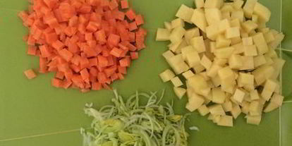 Шаг 2: сырного супа с семгой и креветками