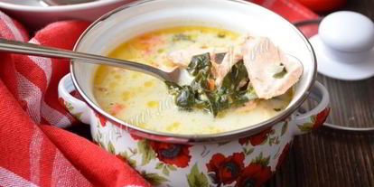 Шаг 10: сырного супа с семгой