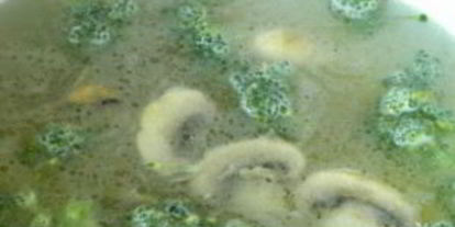 Шаг 4: сырного супа с шампиньонами и брокколи