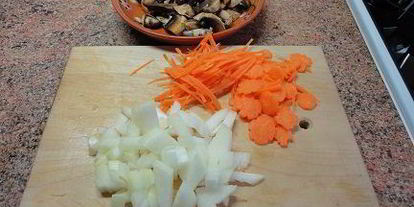 Шаг 1: сырного супа с шампиньонами