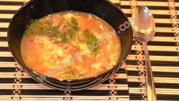 Рецепт Сырного супа с сухариками и плавленым сыром