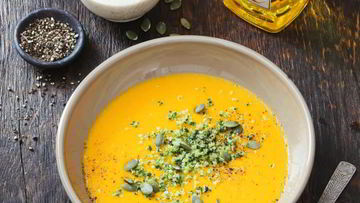 Рецепт Тыквенного супа с ароматизированного кокосового стружкого