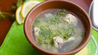 Рецепт Рыбного супа уха из голов семги