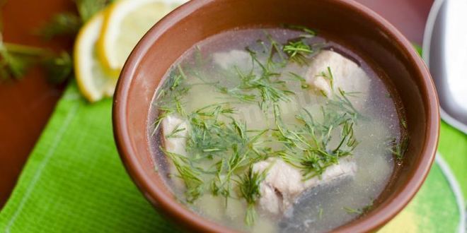 Рецепт Рыбного супа уха из голов семги