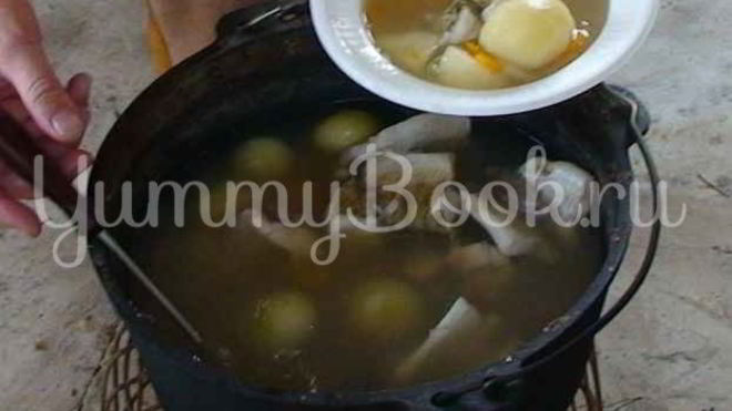 Рецепт Ухи двойной по-рязански