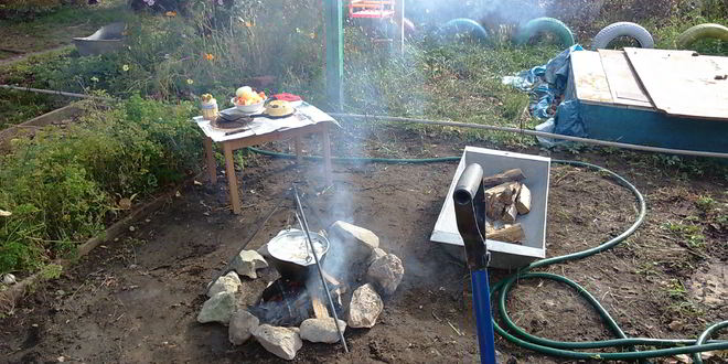 Рецепт ухи из окуня на костре