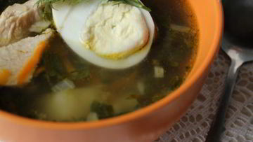 Рецепт Зеленого супа из щавеля и крапивы