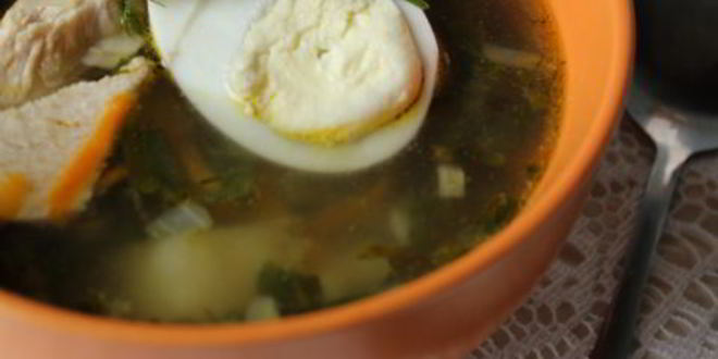 Рецепт Зеленого супа из щавеля и крапивы