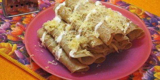 Рецепт блинчиков гречневых с сыром