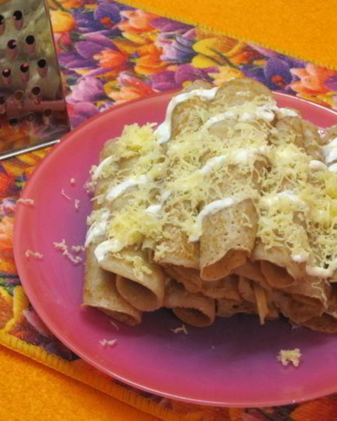 Рецепт блинчиков гречневых с сыром