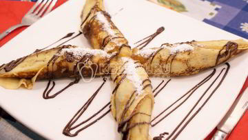 Рецепт Блинчиков с бананом и шоколадом