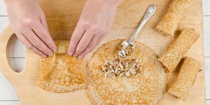 Шаг 6: блинчиков с рисом и мясом