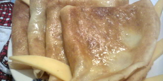 Рецепт блинчиков с сыром