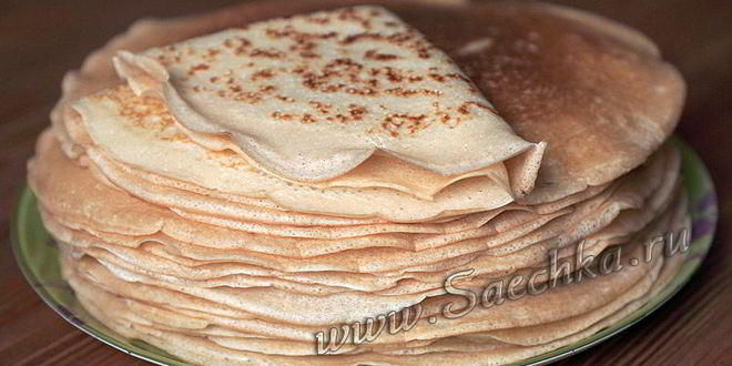 Рецепт Блинов на минералке