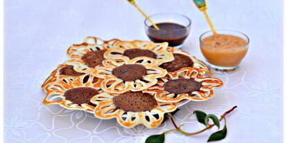 Шаг 11: блинов-подсолнухов из заварного теста на топленом молоке