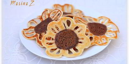 Шаг 9: блинов-подсолнухов из заварного теста на топленом молоке