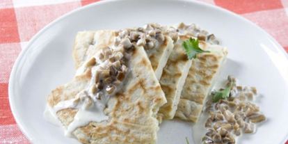 Шаг 2: блинов с грибным припеком