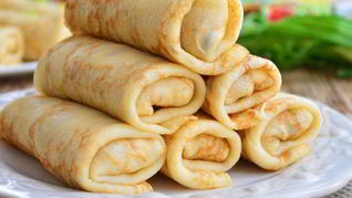 Рецепт Блинов с курицей, грибами и маринованными огурцами