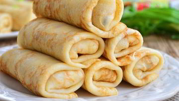 Рецепт Блинов с курицей, грибами и маринованными огурцами