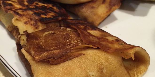 Рецепт блинов с мясом и грибами