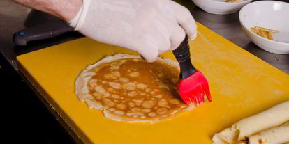 Шаг 12: блинов с творогом и фруктами