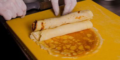 Шаг 13: блинов с творогом и фруктами