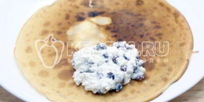 Шаг 7: блинов с творогом и изюмом