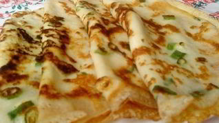 Рецепт Блинов с зеленым луком