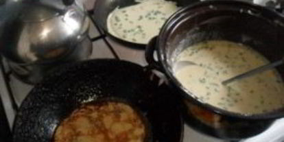 Шаг 7: блинов с зеленым луком