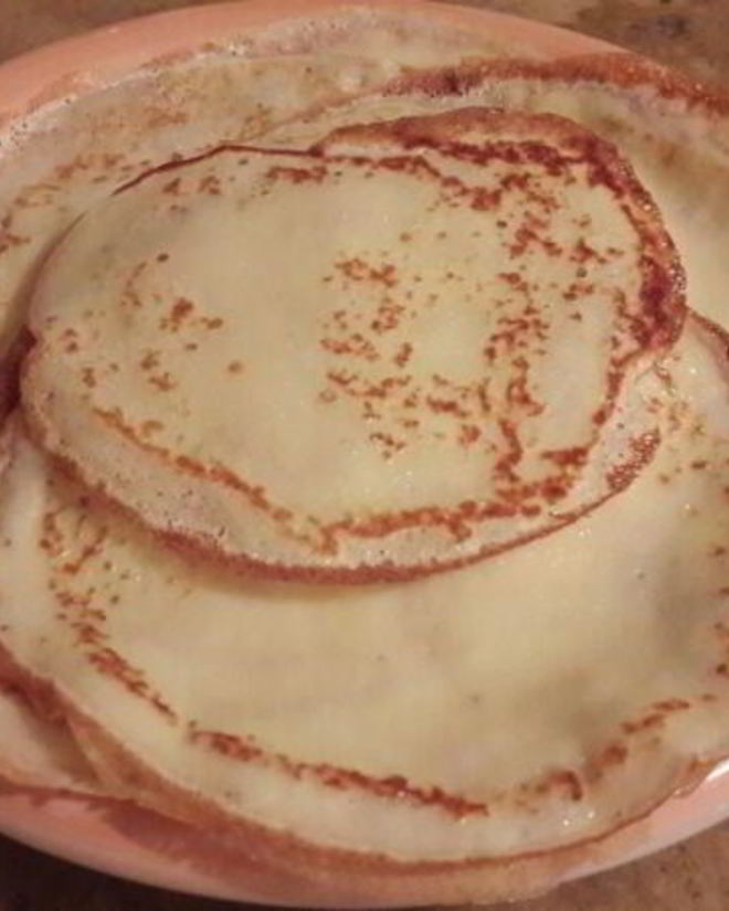 Рецепт блинов тонких на молоке со сливочным маслом