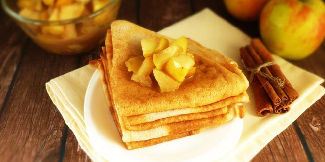 Рецепт бретонских гречневых блинов с яблоками и корицей