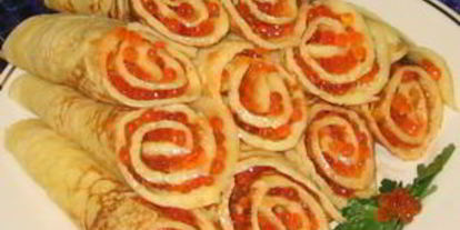 Шаг 7: дрожжевых блинов с красной икрой