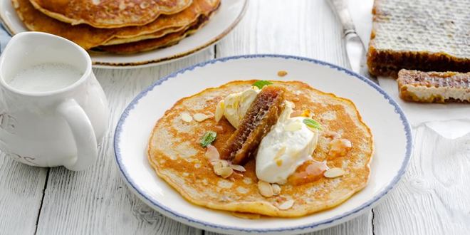 Рецепт миндальных блинов с абрикосовым маслом