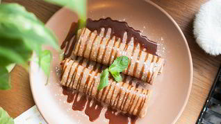 Рецепт Шоколадных блинов с бананом