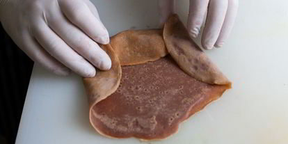 Шаг 11: шоколадных блинов с бананом