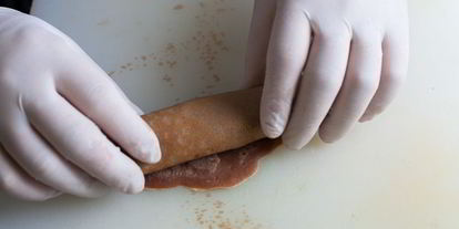 Шаг 12: шоколадных блинов с бананом