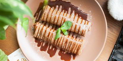 Шаг 15: шоколадных блинов с бананом