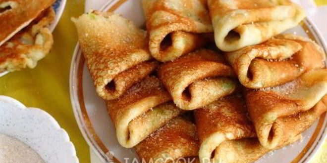 Рецепт сладких кабачковых блинчиков