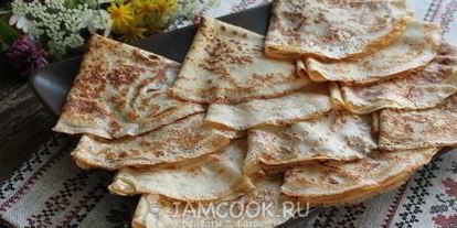 Шаг 9: тонких блинов с дырочками на сыворотке