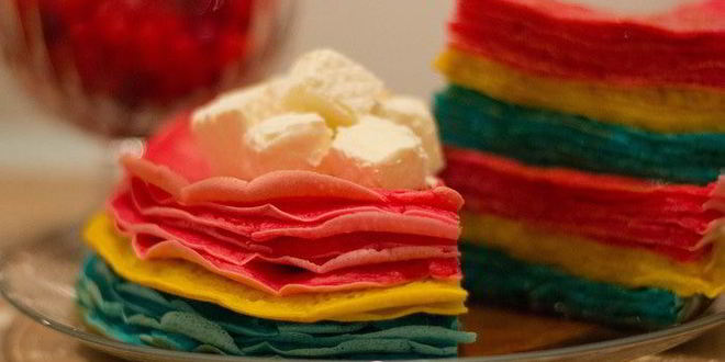 Рецепт цветных блинчиков