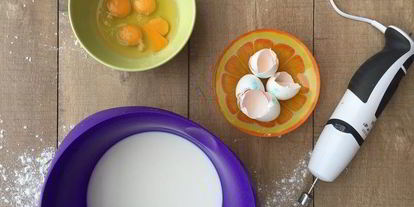 Шаг 1: цветных блинчиков