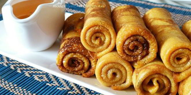 Рецепт Тыквенных блинчиков с корицей