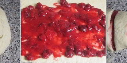 Шаг 2: малиновых булочек улитки