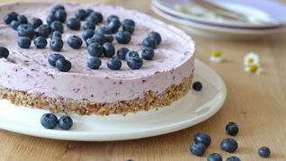 Рецепт Черничного чизкейка без выпечки